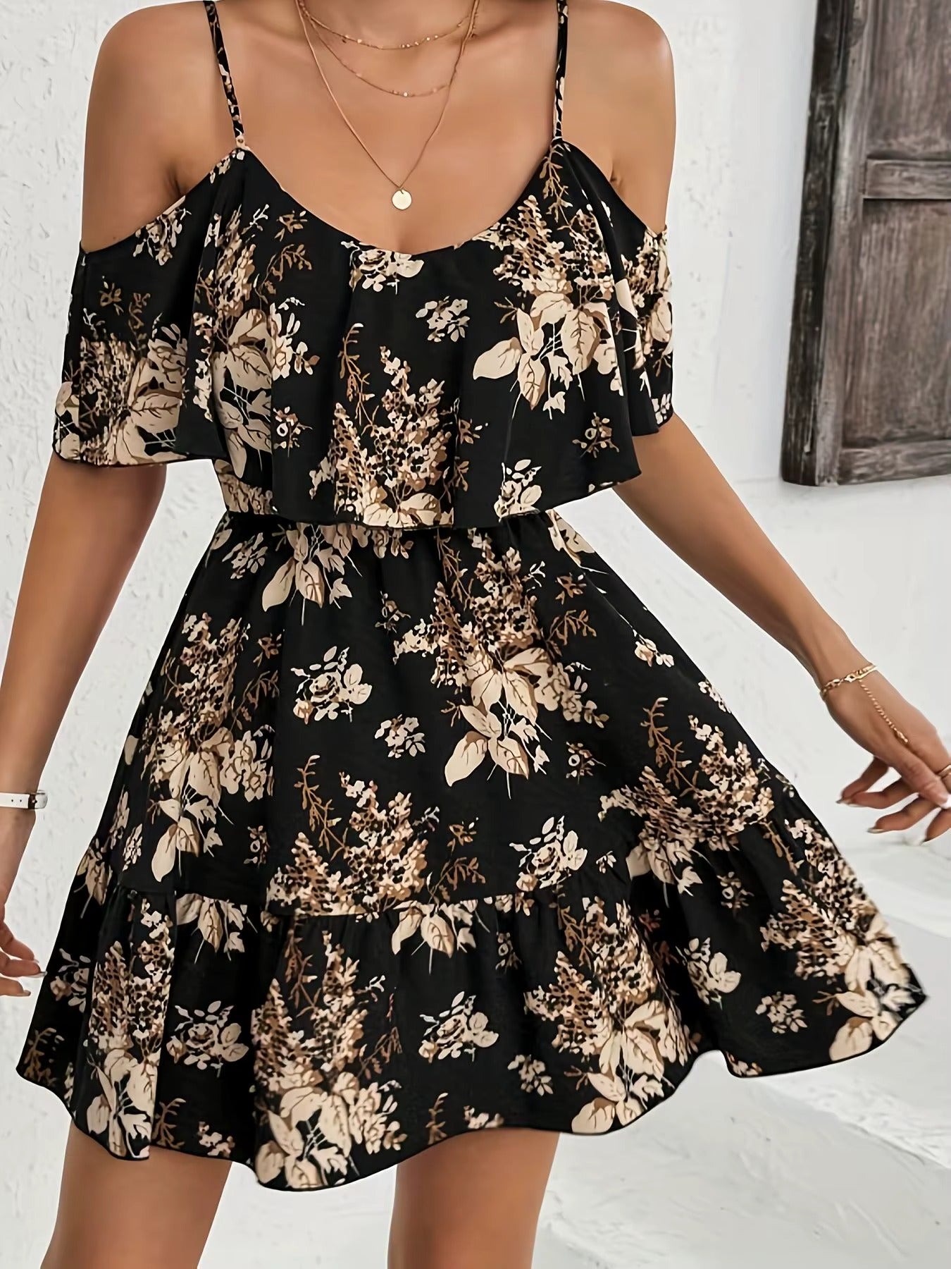 Vestito con scollo a maniche corte - Aria